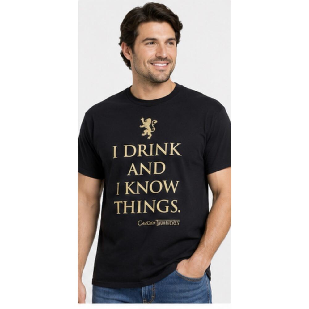 Game of Thrones “I Drink And I Know Things” Graphic Tee Black 2XL